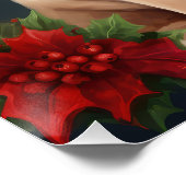 Poster Shar Pei Chien dans Noël de neige (Coin)