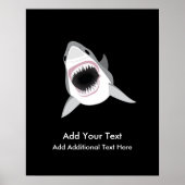 Poster Shark Attack Funny Custom Text (Devant)