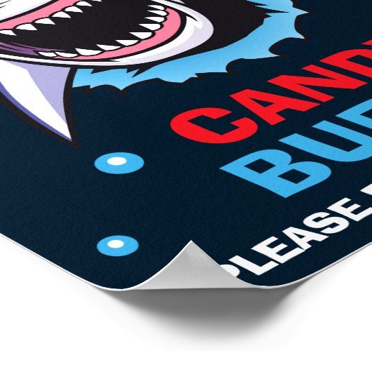Poster Shark Candy panneau buffet Shark Candy panneau bar (Coin)