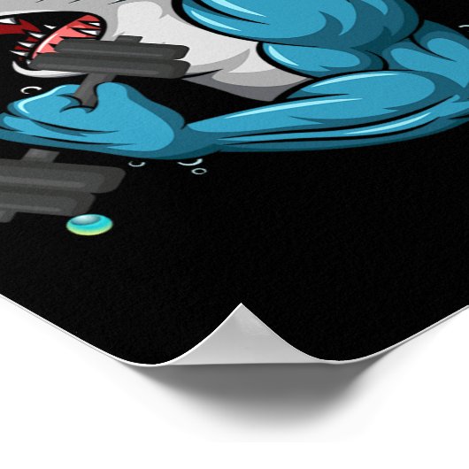 Poster Shark Gym Powerlifting Weightlifting Bodybuilding (Coin)