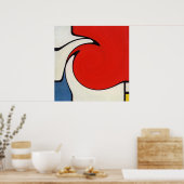 Poster Shark Mondrian (Cuisine)