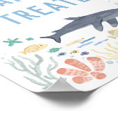 Poster "Shark Under the Sea Baby shower Sweets" (Coin)