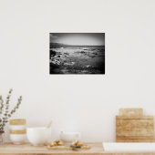 Poster Sharks Cove, Oahu B&W (Cuisine)