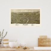 Poster Sharon, PA Carte panoramique - 1901 (Cuisine)