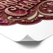 Poster Sharp Gold GORGEOUS CHAOS Texte Art 3D (Coin)