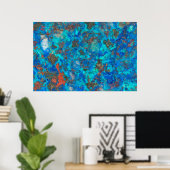 Poster Shattuckite à motif bleu (Bureau à domicile)