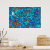 Poster Shattuckite à motif bleu (Cuisine)