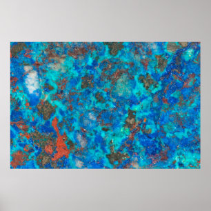 Poster Shattuckite à motif bleu