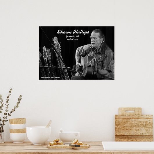Poster Shawn Phillips LIVE à Zumbrota, MN en 2015 (Cuisine)