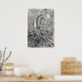 Poster Shayol, dessin à encre (Cuisine)