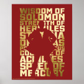 Poster SHAZAM ! | Capacités Golden Typography Graphic (Devant)