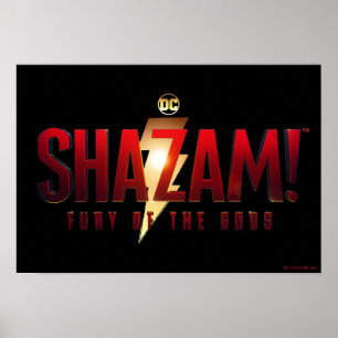 Poster SHAZAM ! Furie des dieux Logo Fury of the Gods