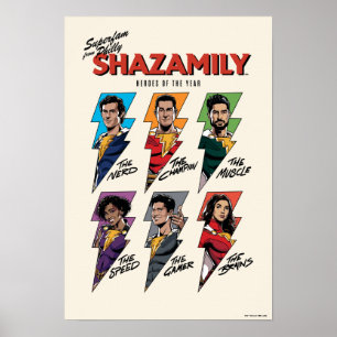 Poster SHAZAM! Fury of the Gods SHAZAMily Comic Bolts