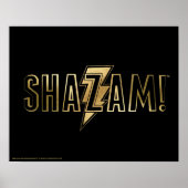 Poster SHAZAM ! | Logo Or (Devant)