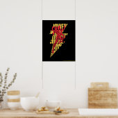 Poster SHAZAM ! | Shazam Capacités Éclair Graphique (Cuisine)