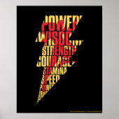 Poster SHAZAM ! | Shazam Capacités Éclair Graphique (Devant)