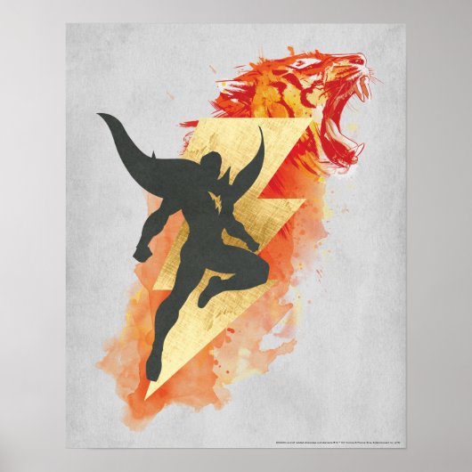 Poster SHAZAM ! | Shazam Tiger & Lightning Graphic (Devant)