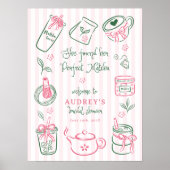 Poster She Found Her Perfect Matcha Pink Bridal Shower (Devant)