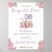 Poster She Found her Recipe for Love! Shower Welcome (Devant)