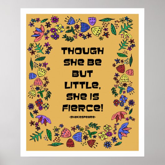 Poster She Is Fierce (Devant)