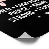 Poster She Is Loved Courageous Fierce Brave Strong Fearle (Coin)