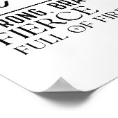 Poster She is Strong, Brave - Minimalist Motivational (Coin)