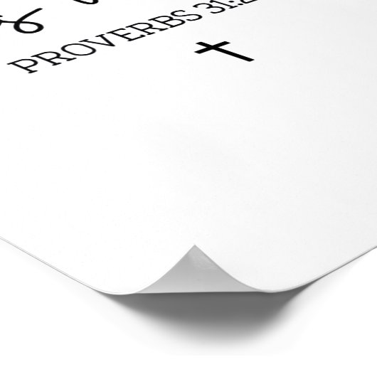 Poster She Is Worthy Proverbs 31_25 Christian Boho Bible (Coin)