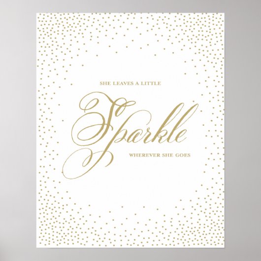 Poster She Leaves a Little Sparkle - Premiumd Canvas (Devant)