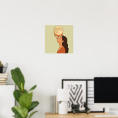 Poster She Looked at the Moon Until It Melted (Bureau à domicile)
