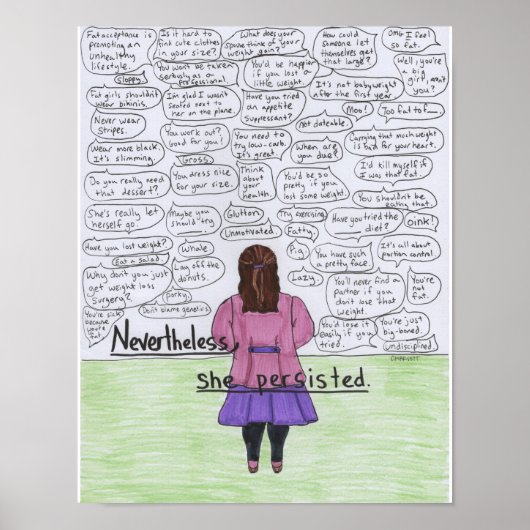 Poster She Persisted (Plus-Size) 11x14 (Devant)