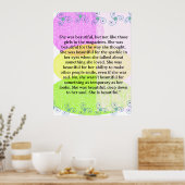 Poster She was beautiful ===  quote (Cuisine)