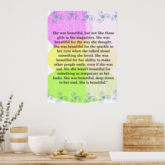 Poster She was beautiful ===  quote (Cuisine)