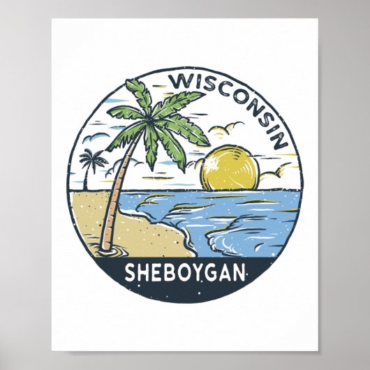 Poster Sheboygan Wisconsin Vintage (Devant)