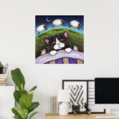 Poster Sheep Dreams Imaginaire Art Chat Imprimer (Bureau à domicile)