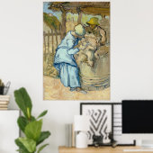 Poster Sheep Shearer après Millet par Vincent Van Gogh (Bureau à domicile)