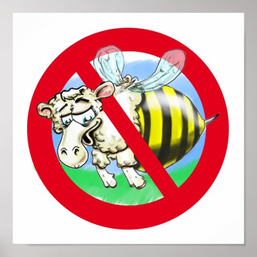 Poster Sheeplebee interdit (Devant)