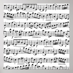 Poster Sheet Music Notes