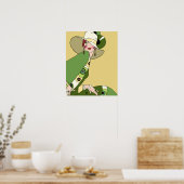 Poster Shelby, 1920s Lady in Yellow and Olive (Cuisine)