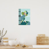 Poster Shelby, Dame des années 1930 à Aqua et Turquoise (Cuisine)