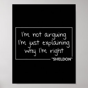 Poster Sheldon Citation Amusant Anniversaire Personnalisé