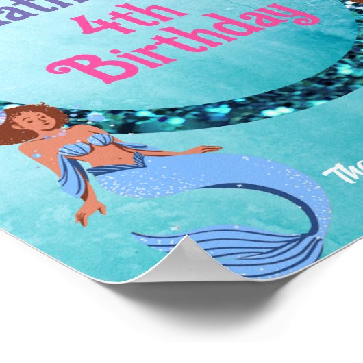 Poster Shell-ebrate ! mermaid thème Je suis le bienvenu | (Coin)