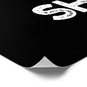 Poster Shell Shocky Funny Seashell Pun Dark BG (Coin)