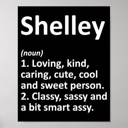 Poster Shelley Definition D Funny Birthday  (Devant)