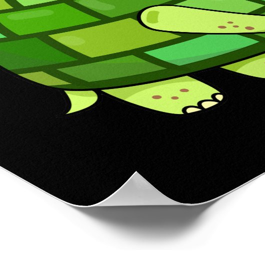 Poster Shello There Funny Tortoise Pun Dark BG (Coin)