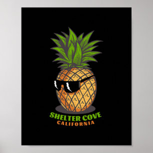 Poster Shelter Cove Californie Ca Pineapple Sungles Vacan