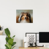 Poster Shelti Sheep Chien (Bureau à domicile)