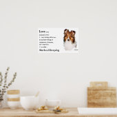 Poster Sheltie Art Love (Cuisine)