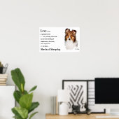 Poster Sheltie Art Love (Bureau à domicile)