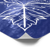 Poster Shema hébreu - Frontière baroque sur la peinture b (Coin)