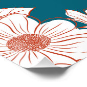 Poster Shema Israel en hébreu | Art Fleur de prière juive (Coin)